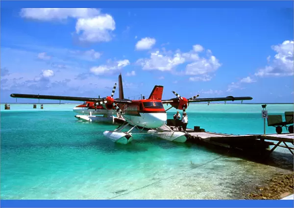 DH Twin Otter Maldivian Air Taxi at Male Airport for inter-island transfers