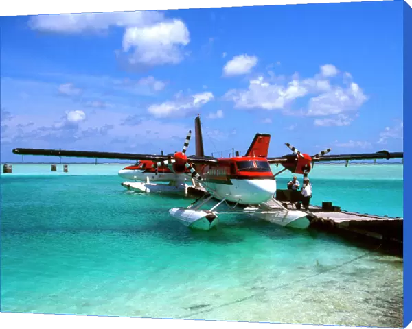 DH Twin Otter Maldivian Air Taxi at Male Airport for inter-island transfers
