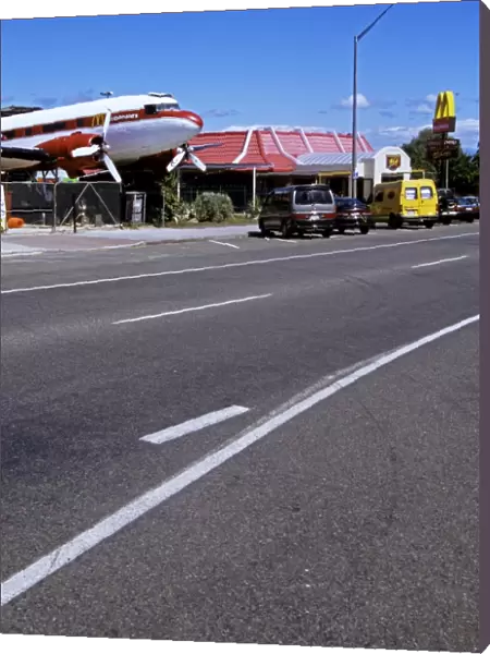 Douglas DC3 at a McDonalds restaurant in New Zealand
