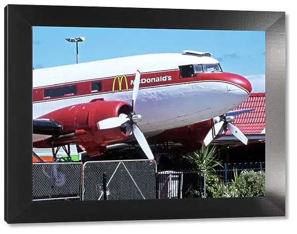 Douglas DC3 painted in McDonalds colour in New Zealand