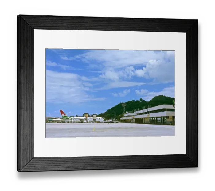 Framed Print : Mahe Airport, Seychelles Framed Print : Mahe Airport, Seychelles