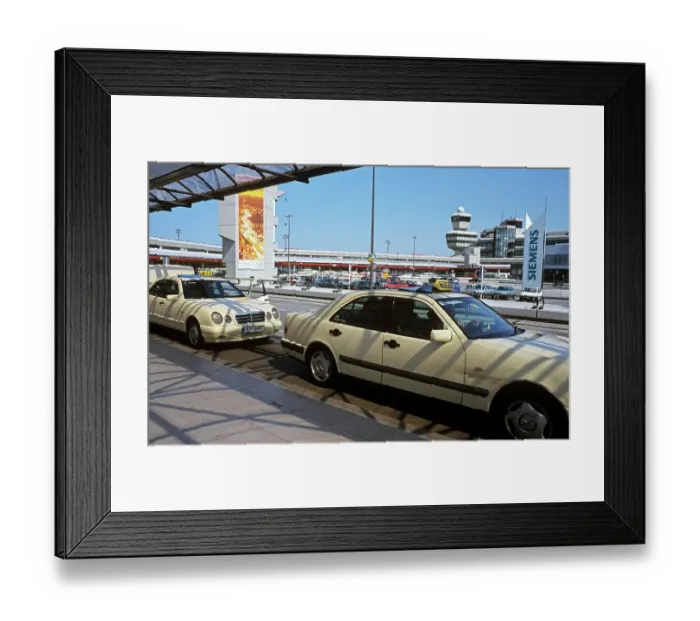 Framed Print : Taxis outside Berlin Airport, Germany Framed Print : Taxis outside Berlin Airport, Germany