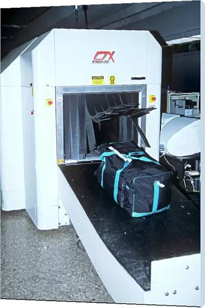X-ray baggage machine at Salt Lake City Airport, USA