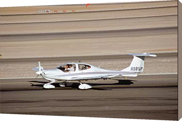 Diamond DA-40 on runway at Las Vegas North airport, USA