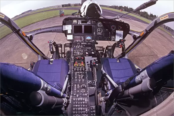 Cockpit of MD902 Explorer helicopter of Lincs & Notts air ambulance