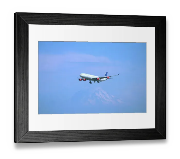 Framed Print : g jones scandiancian airbus a340 313x over mount rainier washington Framed Print : g jones scandiancian airbus a340 313x over mount rainier washington