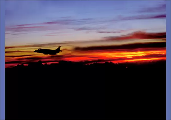 BAe Harrier sunset