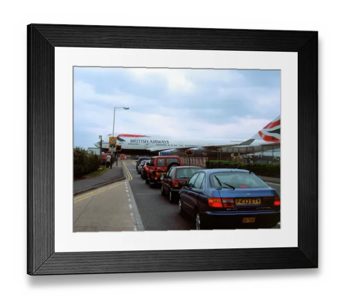 Framed Print : Aircraft crossing road Framed Print : Aircraft crossing road