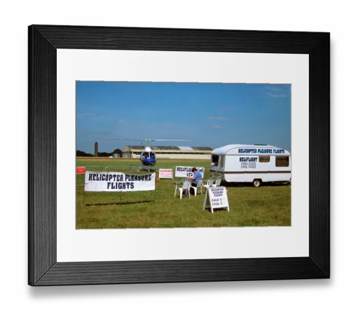 Framed Print : Helicopter Pleasure Flights Framed Print : Helicopter Pleasure Flights