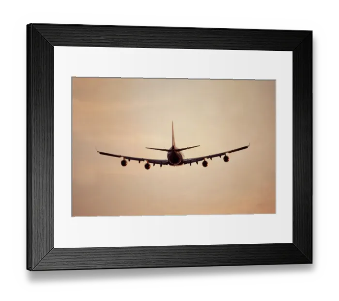 Framed Print : Sunset Boeing 747-400 Framed Print : Sunset Boeing 747-400