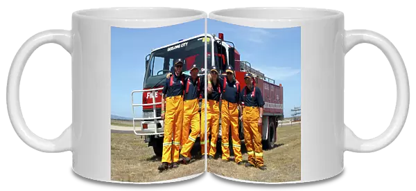 Fire Crew. Volunteers from Geelong City acting as volunteers at Avalon Airshow