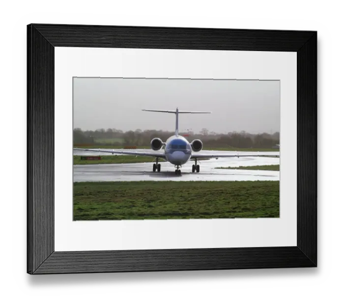 Framed Print : iml 043. klm f100 at manchester-early morning light Framed Print : iml 043. klm f100 at manchester-early morning light
