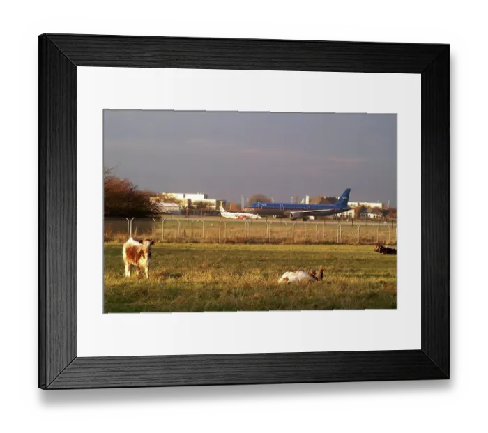Framed Print : End of Manchester runway