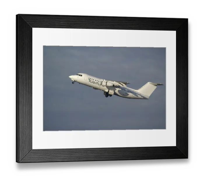 Framed Print : BAe 146. Flightline Bae 146 G-BSNS Framed Print : BAe 146. Flightline Bae 146 G-BSNS