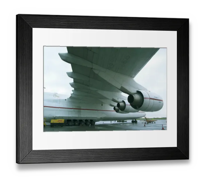 Framed Print : view of under the starboard wing othe words largest aircraft the Antonov 225 Framed Print : view of under the starboard wing othe words largest aircraft the Antonov 225