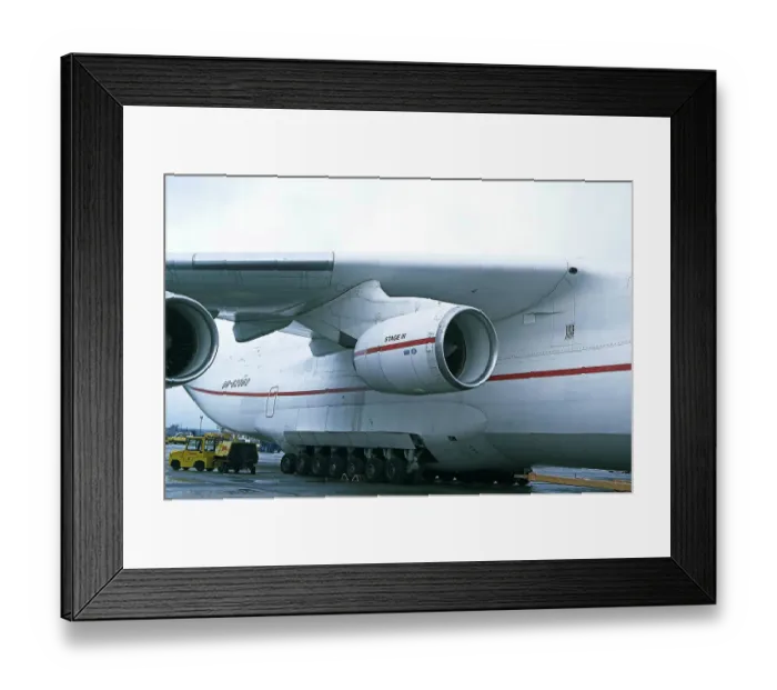 Framed Print : Antonov 225, engine hard point and starboard undercarriage Framed Print : Antonov 225, engine hard point and starboard undercarriage