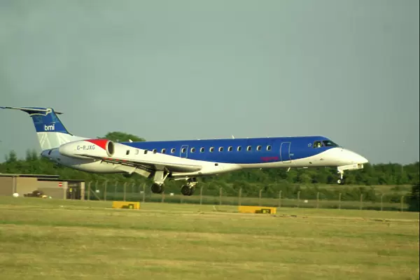 BMI Embraer ERJ145 landing at Manchester