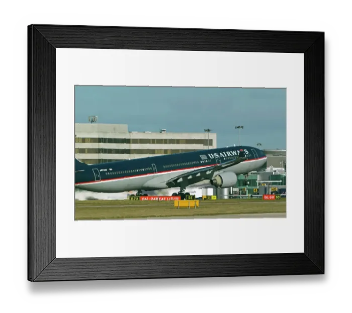 Framed Print : Airbus A330 US Airways taking-off at Manchester