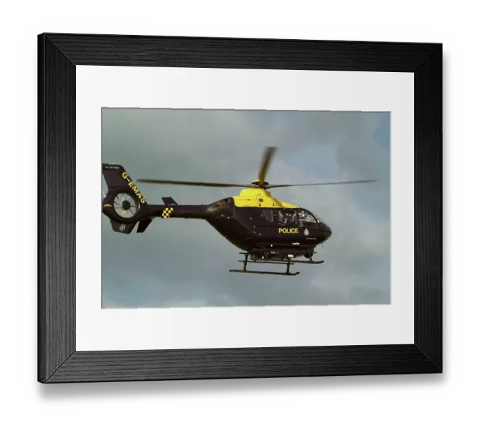Framed Print : iml-517. Police air support helicopter