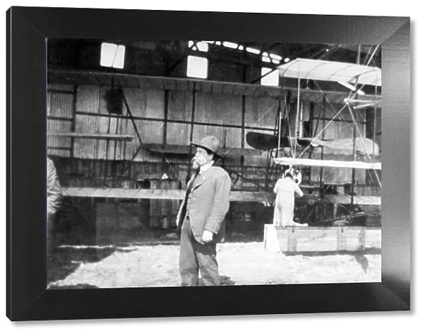 Samuel Cody with aircraft at Lanark Air Meeting 1911
