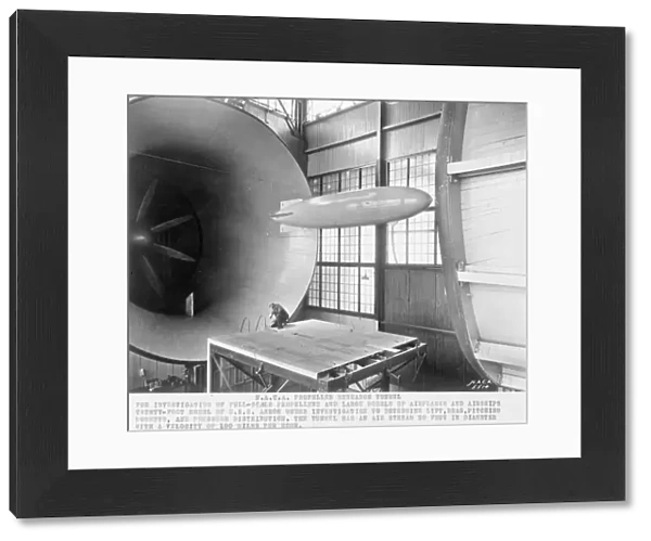 NACA Wind Tunnel with airship model 1932