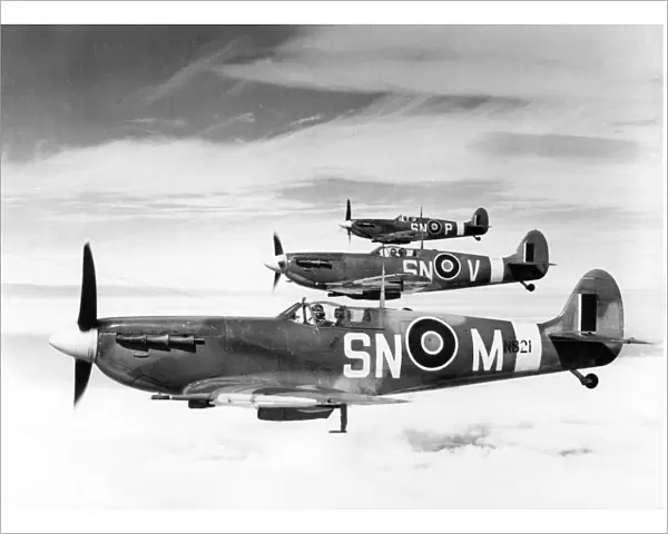 Formation of Supermarine Spitfires MKVB