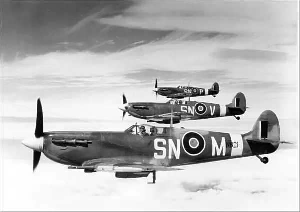 Formation of Supermarine Spitfires MKVB