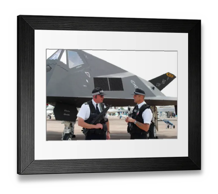 Framed Print : security patrol usaf police f117 Framed Print : security patrol usaf police f117