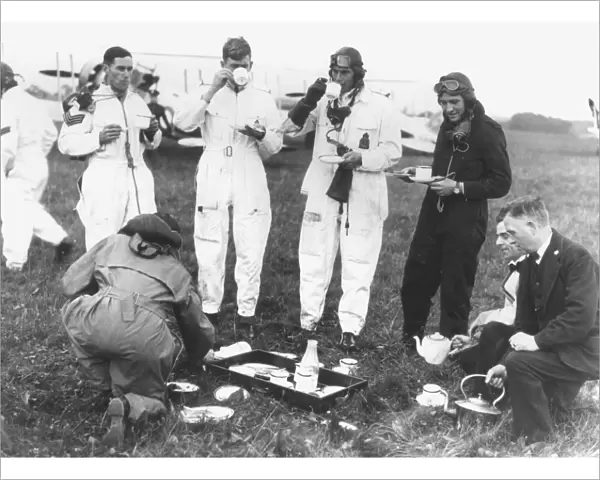Pilots taking tea