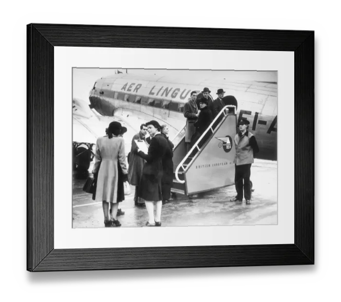 Framed Print : Passengers Boarding DC3 Framed Print : Passengers Boarding DC3