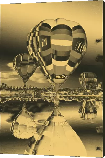 Concept image of Balloons over Henley Lake, NI, New Zealand