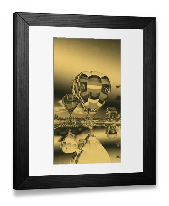 Framed Print : Concept image of Balloons over Henley Lake, NI, New Zealand Framed Print : Concept image of Balloons over Henley Lake, NI, New Zealand