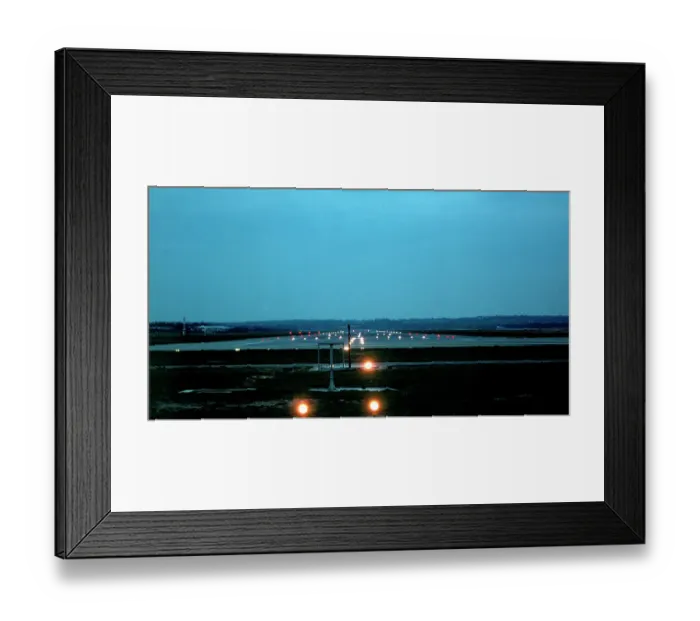 Framed Print : Runway lights