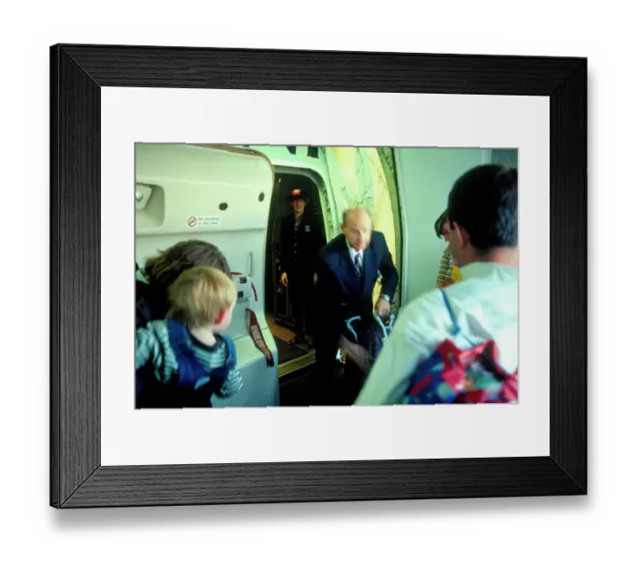 Framed Print : familiy boarding BA 747 at Logan Boston Hoare Framed Print : familiy boarding BA 747 at Logan Boston Hoare