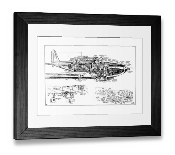 Framed Print : Fairey Battle Cutaway Drawing Framed Print : Fairey Battle Cutaway Drawing