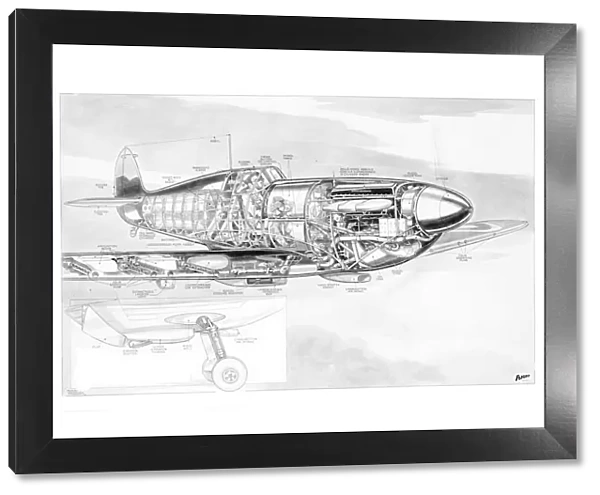 Supermarine Spitfire Cutaway Drawing