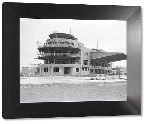 Elmdon, Birmingham Airport terminal building under construction, 1939