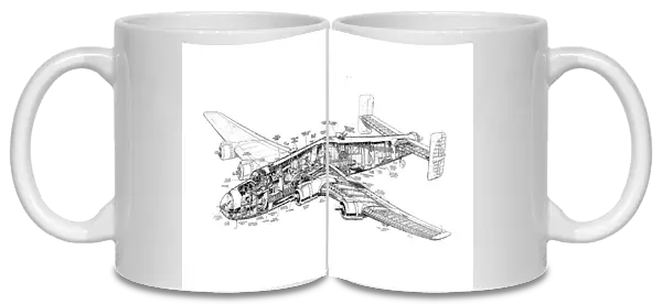 Handley Page Halifax Cutaway Drawing