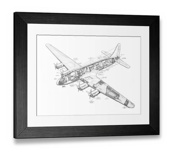 Framed Print : Avro 688 Tudor 1 Cutaway Drawing Framed Print : Avro 688 Tudor 1 Cutaway Drawing