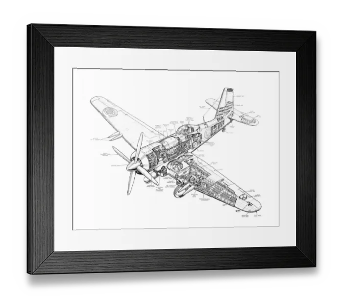 Framed Print : Blackburn Firebrand Cutaway Poster Framed Print : Blackburn Firebrand Cutaway Poster