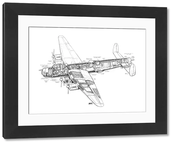 Avro 694 Lincoln Cutaway Drawing