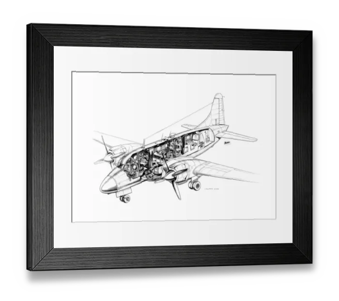 Framed Print : Vickers Varsity Cutaway Drawing Framed Print : Vickers Varsity Cutaway Drawing