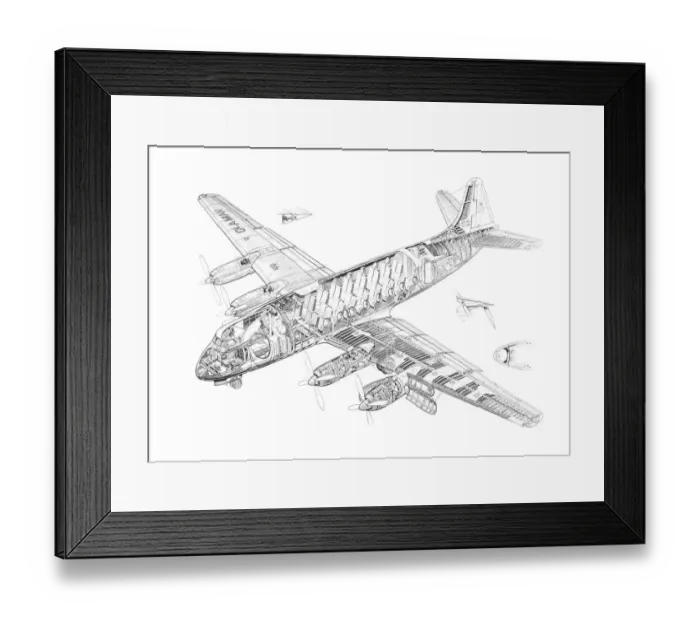 Framed Print : Vickers Viscount 701 Cutaway Drawing Framed Print : Vickers Viscount 701 Cutaway Drawing