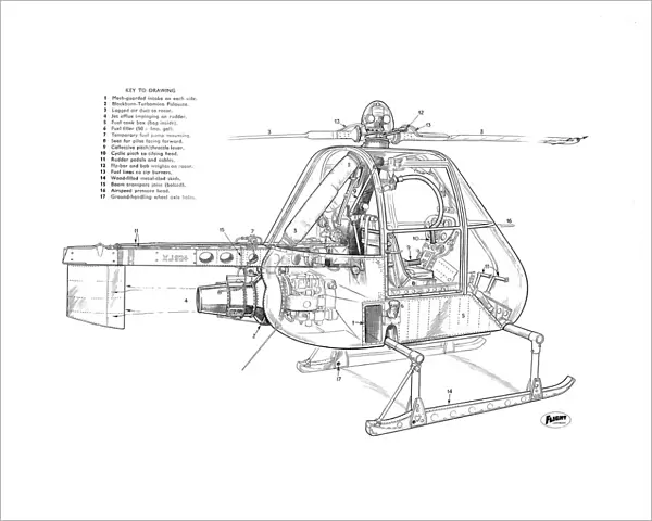 Fairey Ultralight Cutaway Drawing