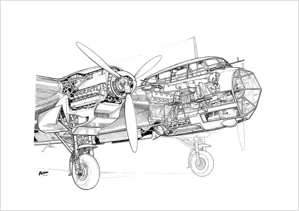 Dornier Do215 Cutaway Drawing