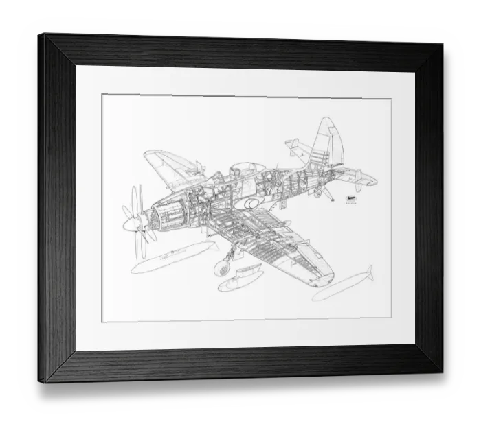 Framed Print : Westland Wyvern Cutaway Drawing Framed Print : Westland Wyvern Cutaway Drawing