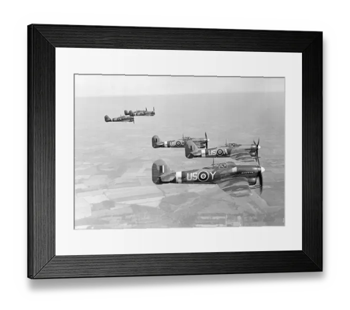 Framed Print : Hawker Typhoon 1A's RAF 16 / 04 / 43 (c) The Flight Collection Not to be reproduced without permission Framed Print : Hawker Typhoon 1A's RAF 16 / 04 / 43 (c) The Flight Collection Not to be reproduced without permission