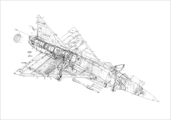 Convair F-102 Delta Dagger Cutaway Drawing