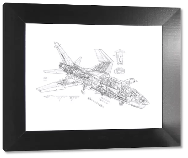 LTV F-8 Crusader Cutaway Drawing