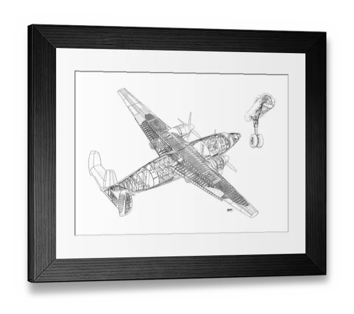 Framed Print : Airspeed AS57 Ambassador Cutaway Drawing Framed Print : Airspeed AS57 Ambassador Cutaway Drawing